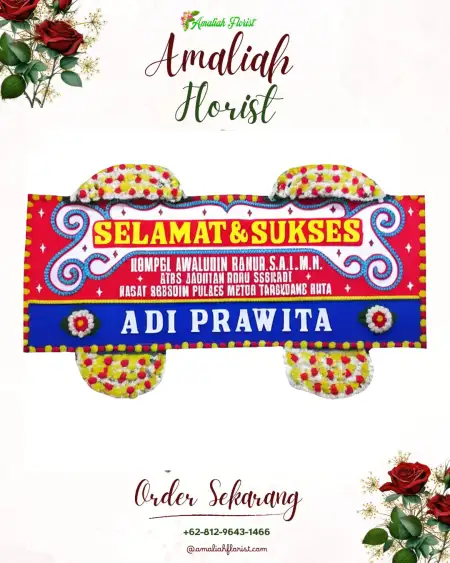 Papan Bunga Ucapan Selamat Dermo